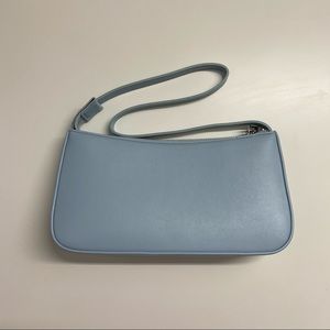 brandy melville blue faux leather shoulder bag